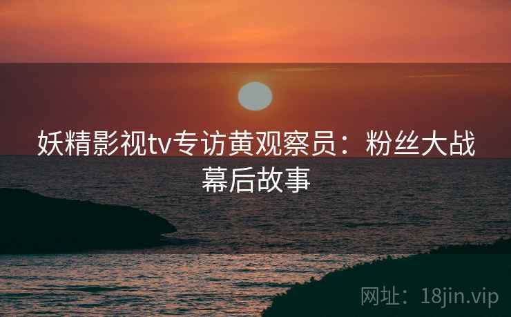 妖精影视tv专访黄观察员：粉丝大战幕后故事
